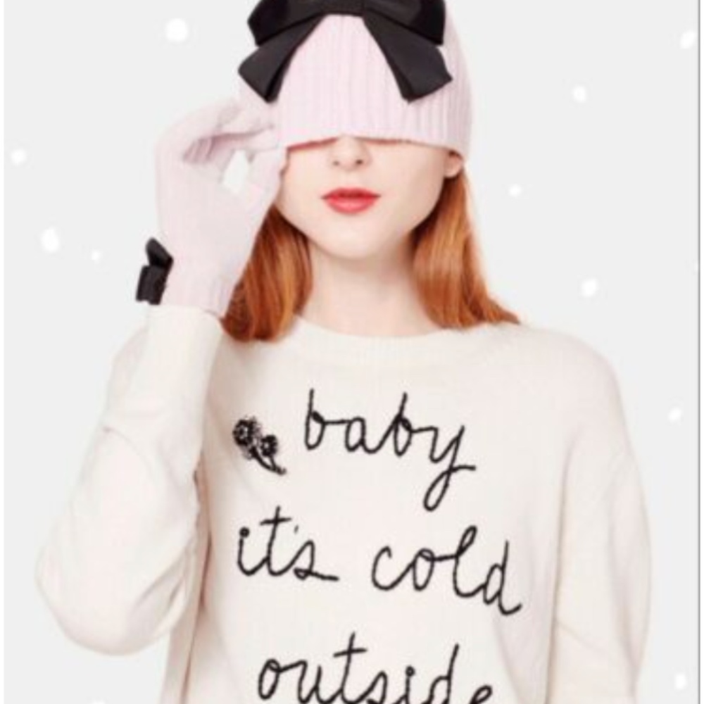KATE SPADE BABY IT'S COLD HOLIDAY SWEATER SIZE LARGE